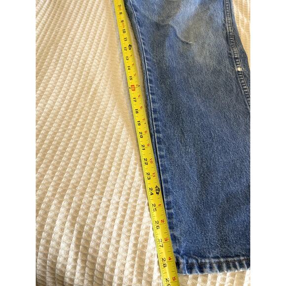 Wrangler Relaxed Fit Destressed Straight Leg High Waisted Western Wear Jeans 31 - Picture 3 of 14
